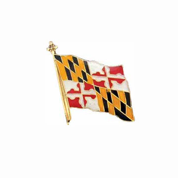 Waving Maryland Flag Tack Pin