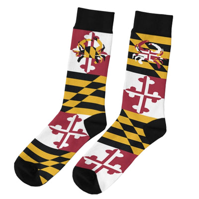 Maryland Flag with Crab Socks