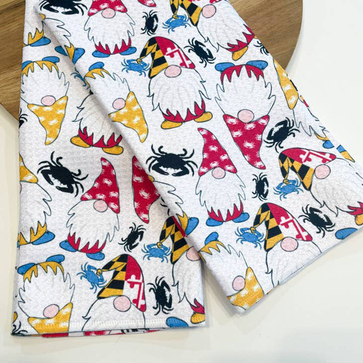 Maryland Garden Gnomes Full Print Kitchen Towel