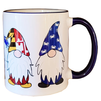 Maryland Gnome Friends Blue Trim Coffee Mug