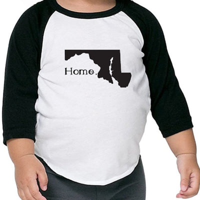 Maryland Home Toddler Baseball Tee T-Shirt Model