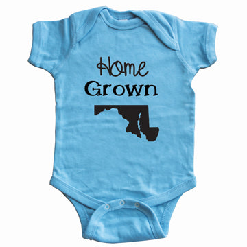 Home Grown Maryland Blue Baby Onesie