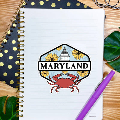 Maryland State Capital Vinyl Sticker (scene)