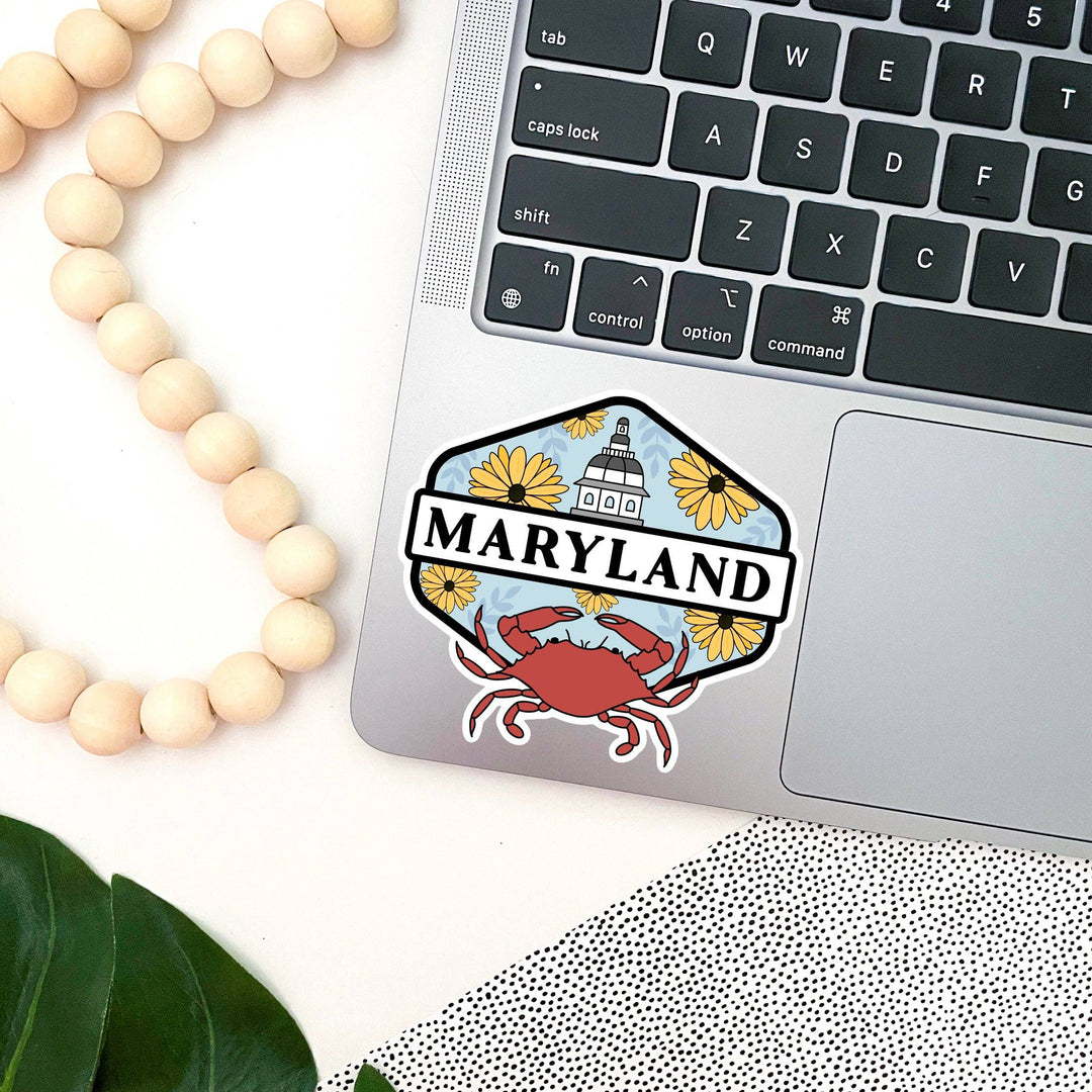 Maryland State Capital Vinyl Sticker (scene)