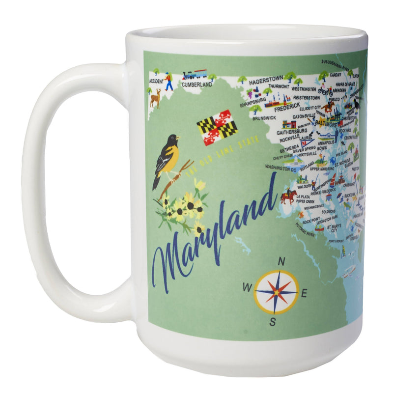 Maryland State Map Collage Coffee Mug