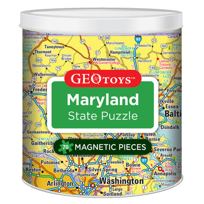 Maryland State Map Magnetic 70 Piece Puzzle
