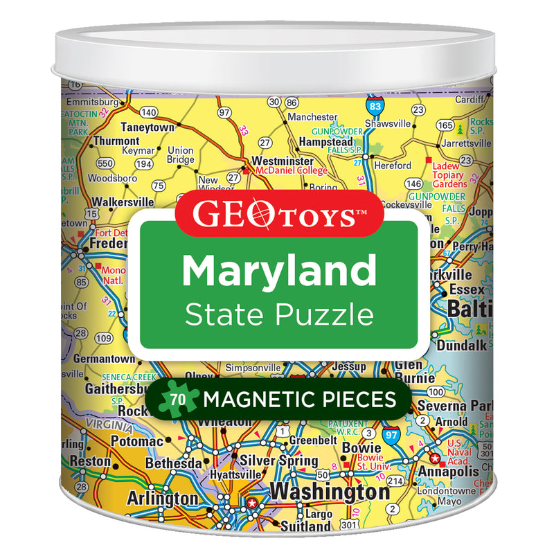 Maryland State Map Magnetic 70 Piece Puzzle