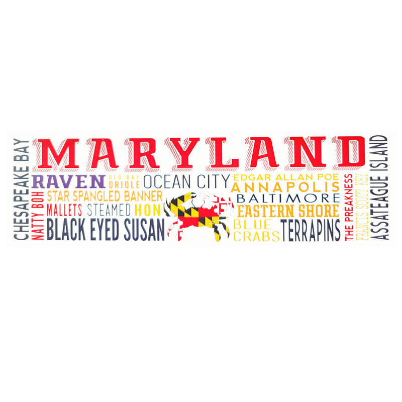 Maryland Words Collage Bookmark