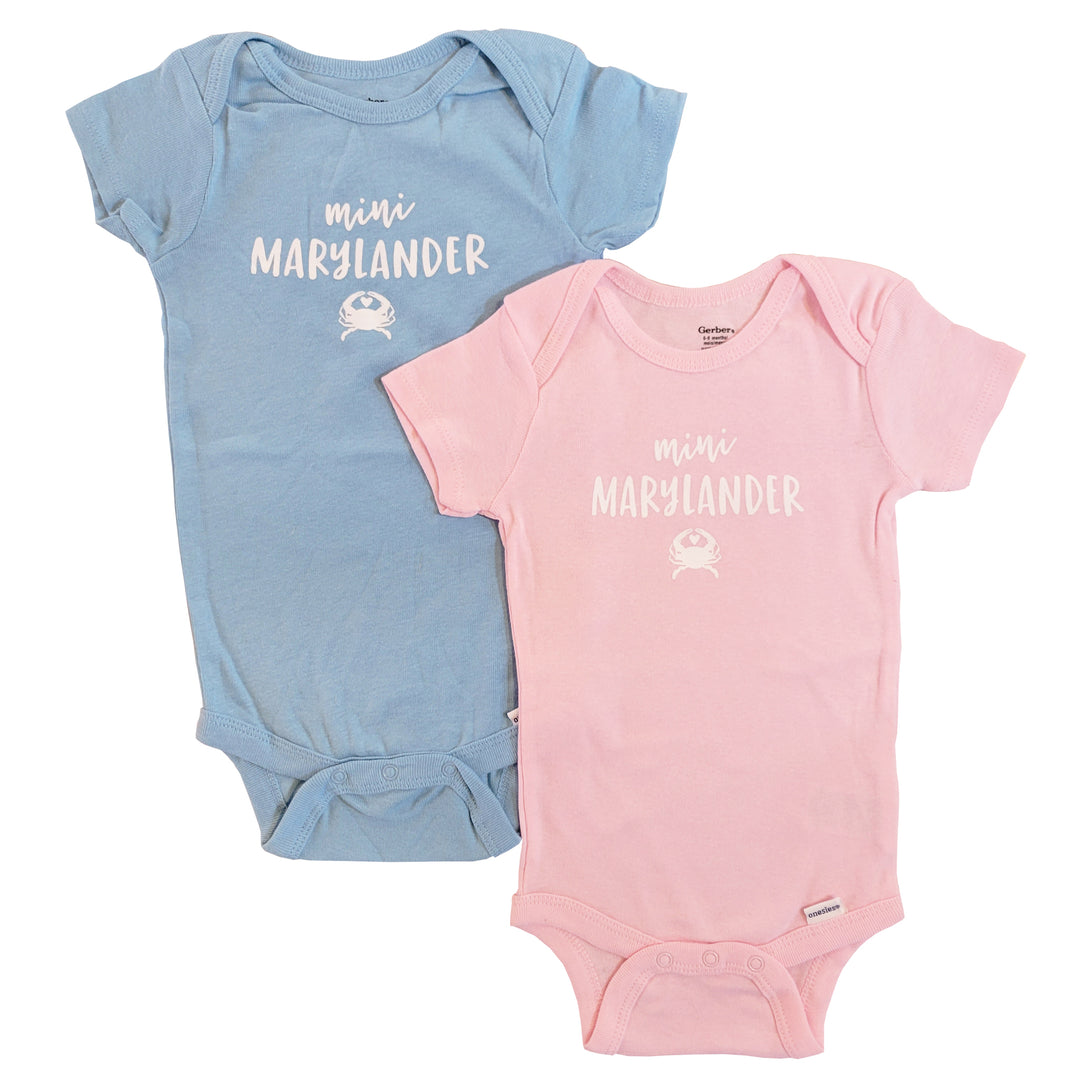 Mini Marylander Crab Baby Onesie Assorted Colors
