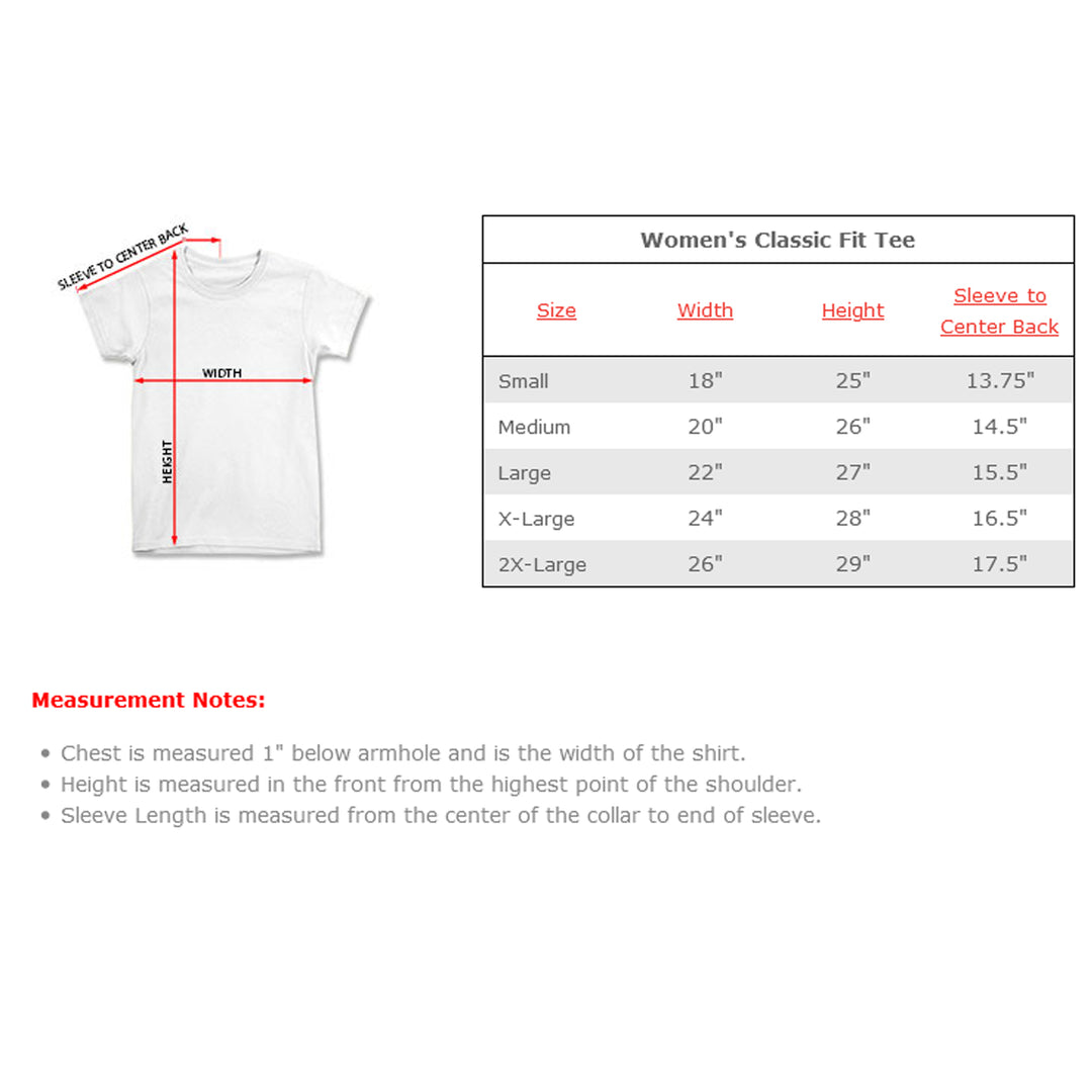 Old Bay Seasoning Distressed Can Ladies Blue T-Shirt Size Chart