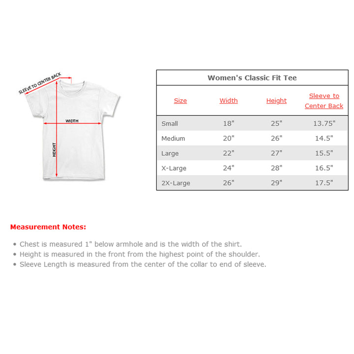 Old Bay Seasoning Distressed Can Ladies Blue T-Shirt Size Chart