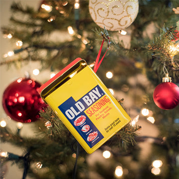 Old Bay Seasoning Can Ornament Scene