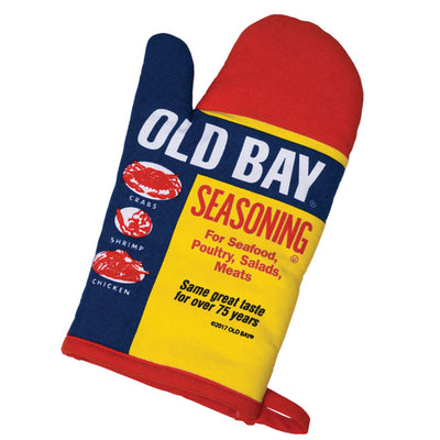 Old Bay Seasoning Can Oven Mitt Red Trim