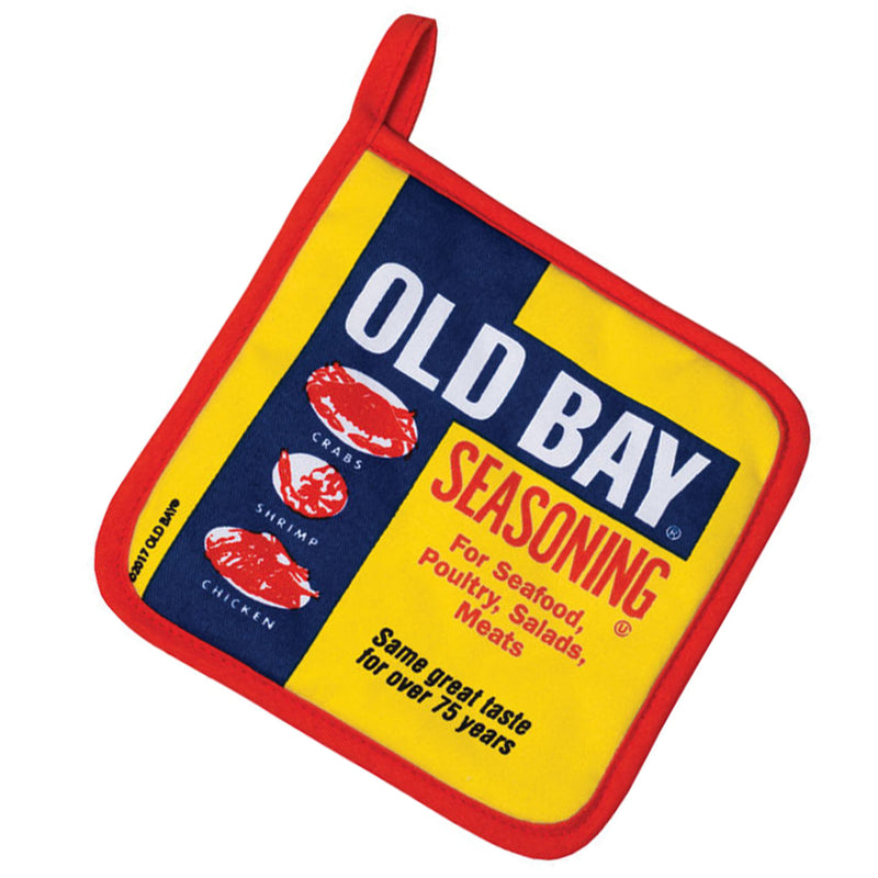Old Bay Seasoning Can Potholder Red Trim