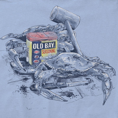 Old Bay Seasoning Crab Still Life T-Shirt Closeup Design