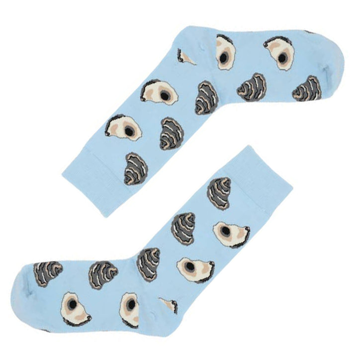 Oysters on Blue Socks