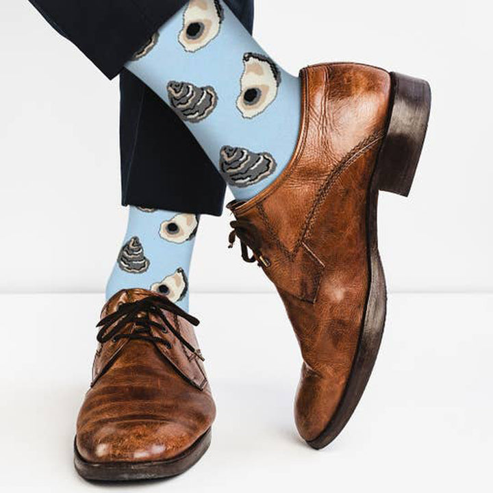 Oysters on Blue Socks Model