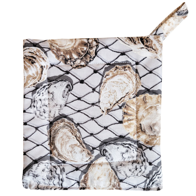 Oysters and Net Square Potholder