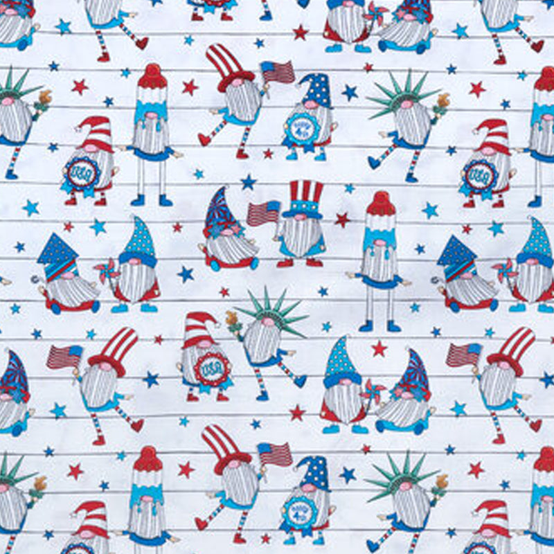 Patriotic Gnomes Microwave Bowl Cozy Potholder Fabric Sample