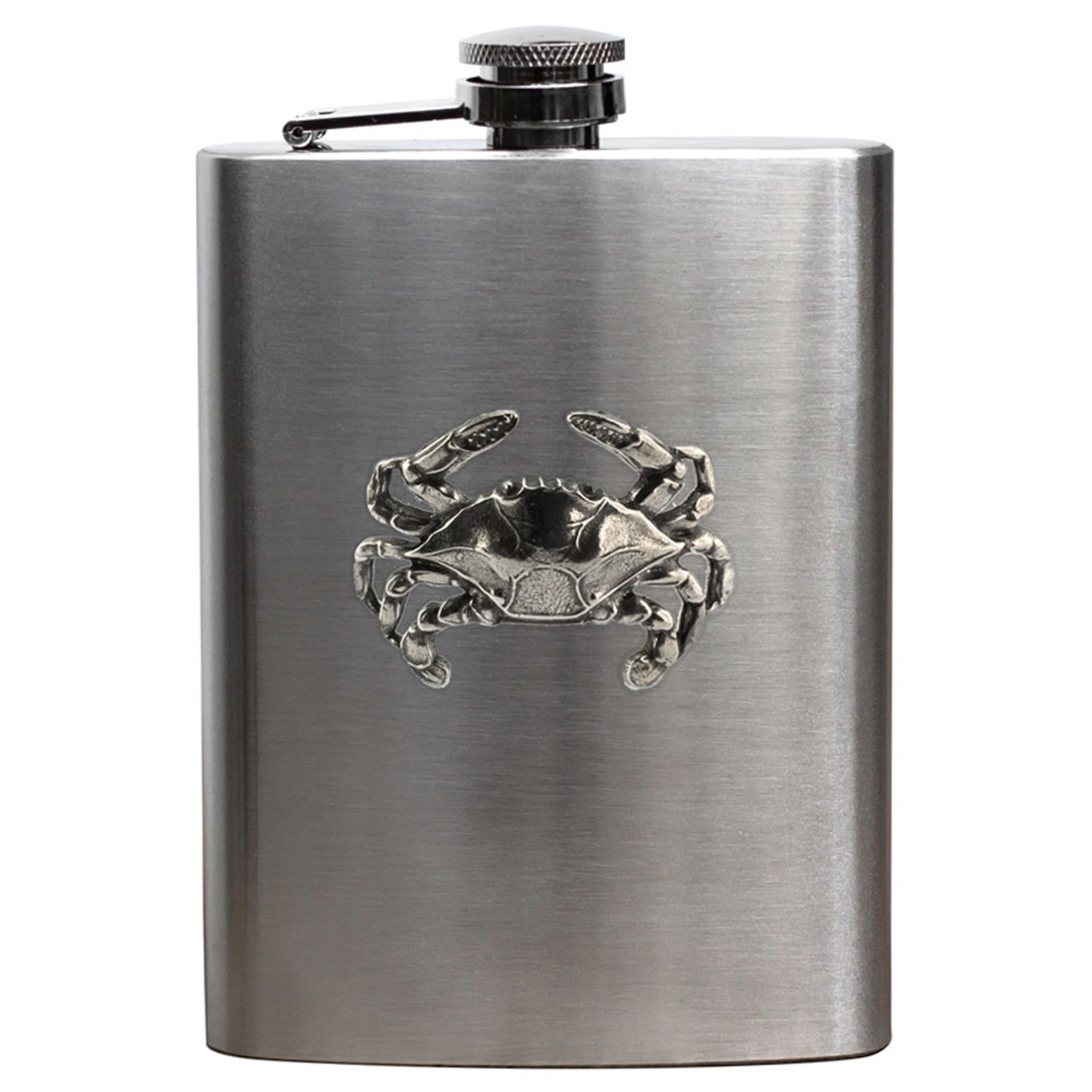 Pewter Natural Crab Flask