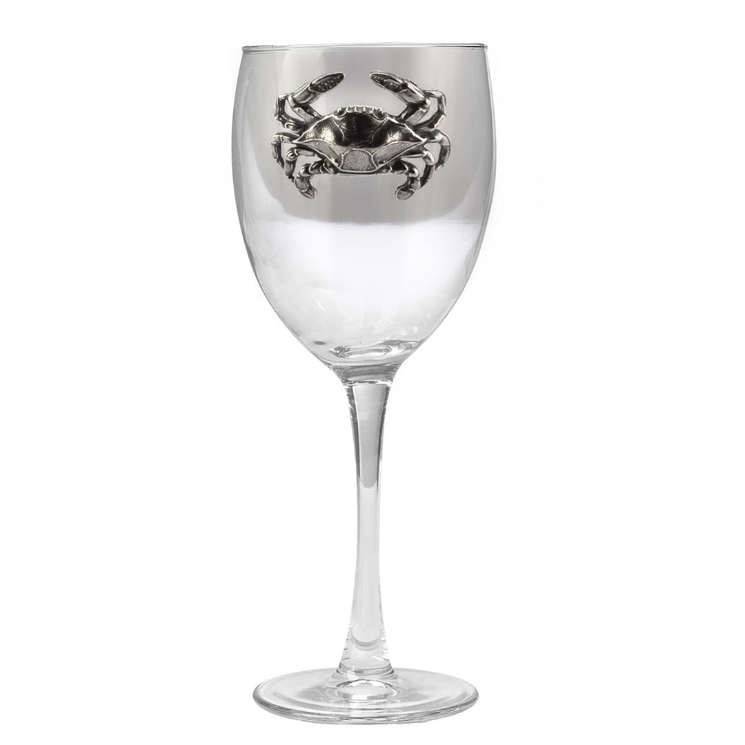 Pewter Natural Crab Stemmed Wine Glass