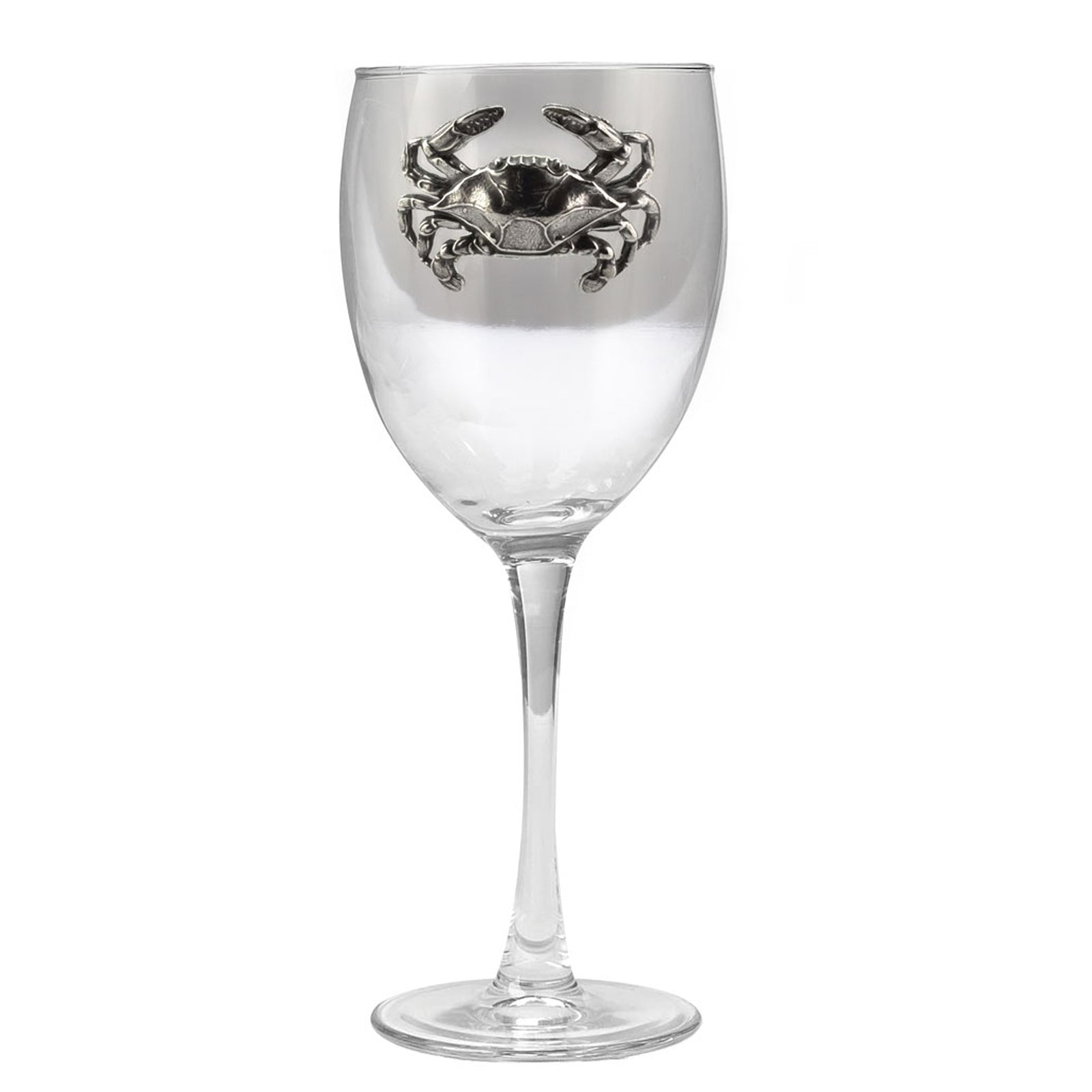 Pewter Natural Crab Stemmed Wine Glass