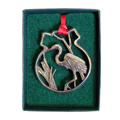 Pewter Heron Ornament Boxed