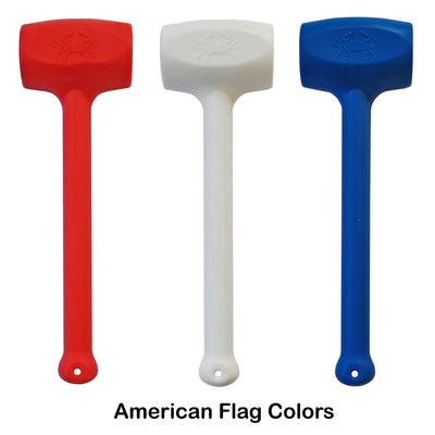 American Flag Colors Plastic Crab Mallets - Set of 3