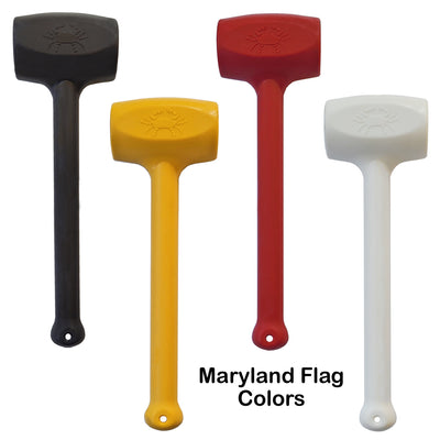 Maryland Flag Colors Plastic Crab Mallets - Set of 4