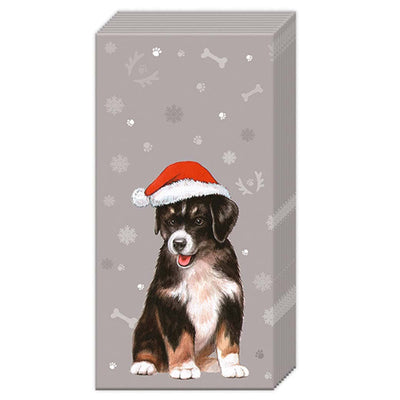 Pocket Tissue Pack - Dog Christmas