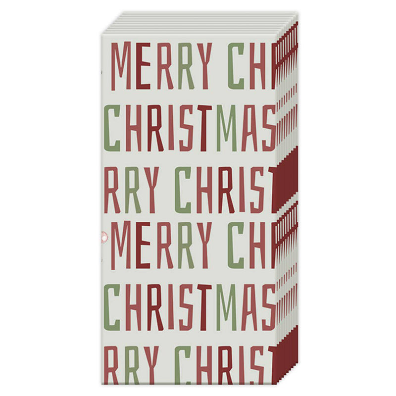 Pocket Tissue Pack - Merry Christmas Words
