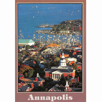 Postcard - Annapolis, Maryland Downtown Aerial