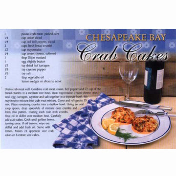 Postcard - Crab Cakes Recipe