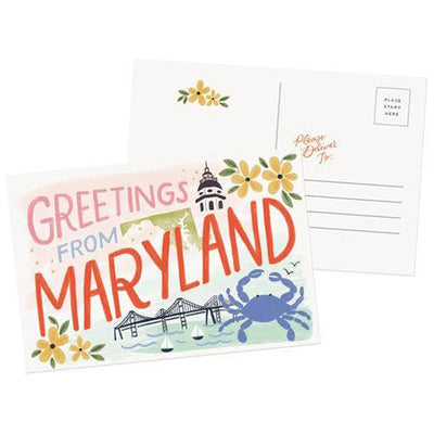 Postcard Deluxe - Greetings From Maryland