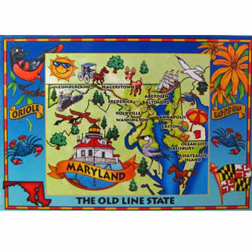 Postcard - Maryland The Old Line State