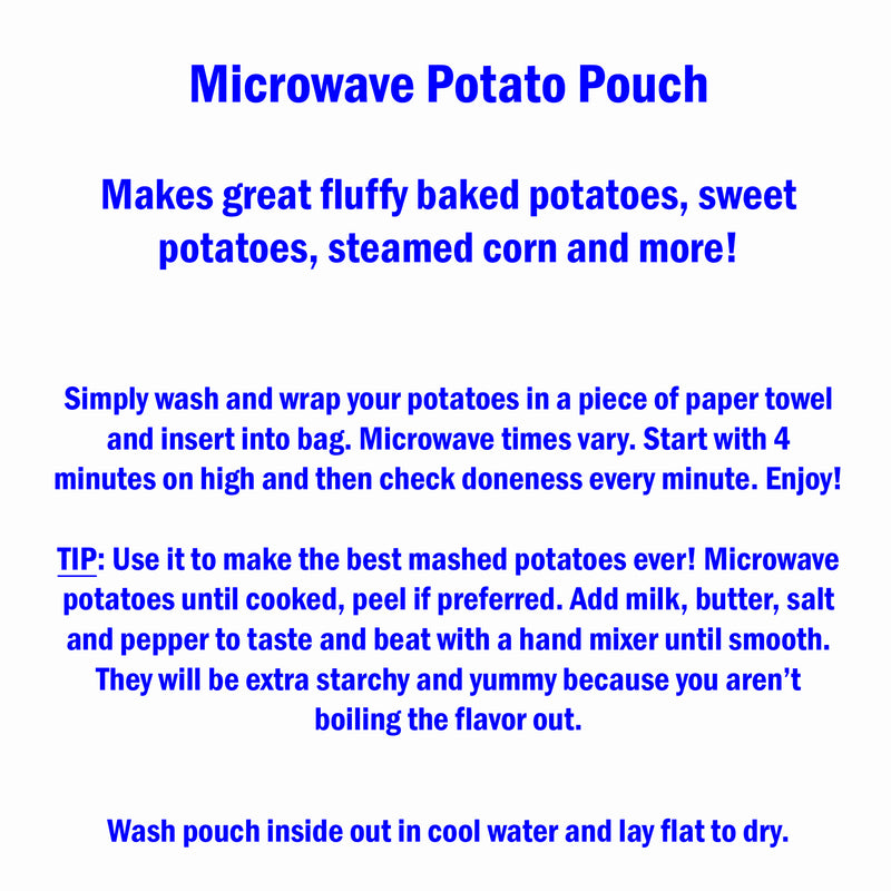 Microwave Potato Pouch Assorted Designs Instructions