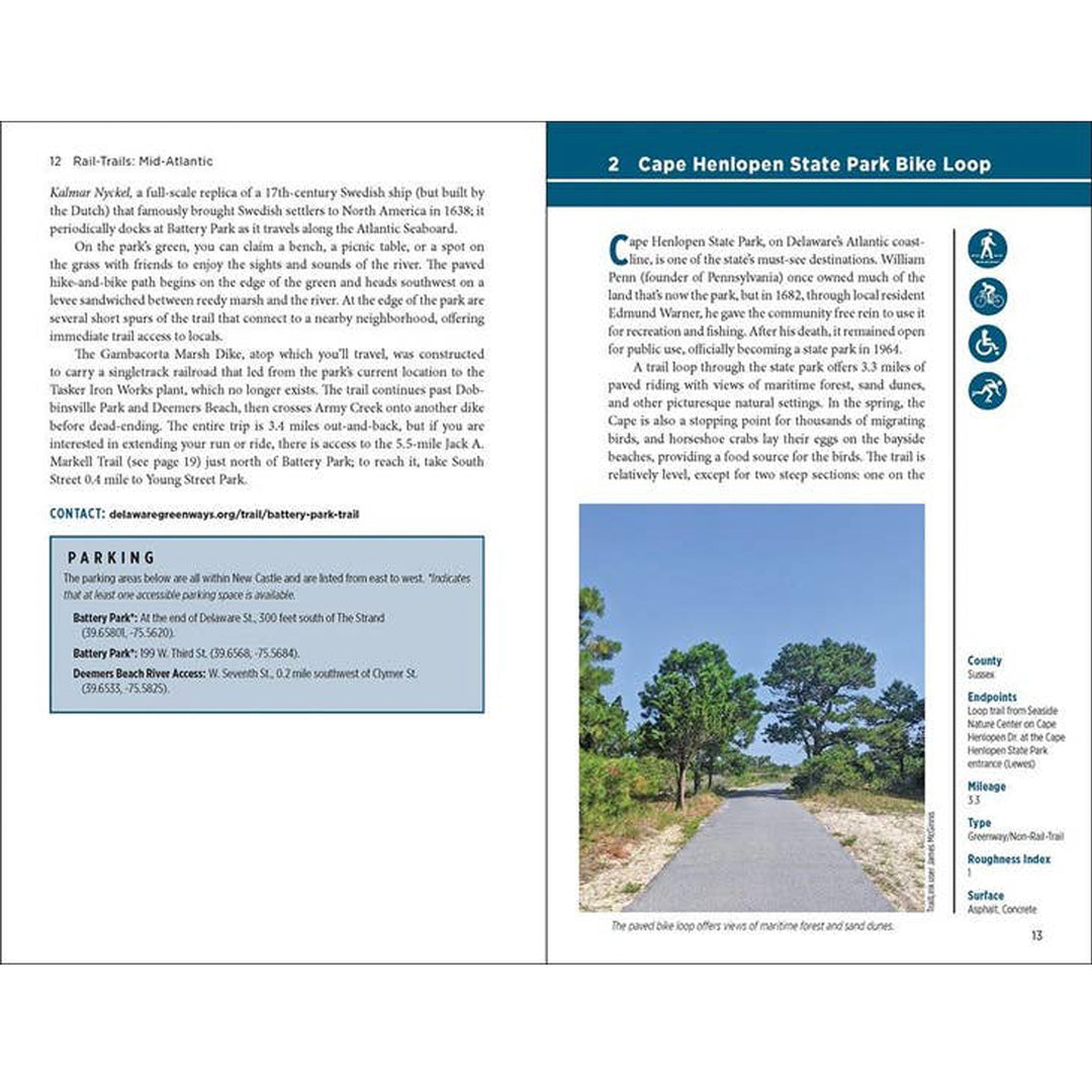 Rail-Trails Mid-Atlantic Book - Inside