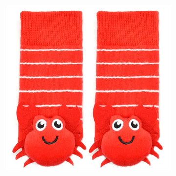 Crab Rattle Baby Socks