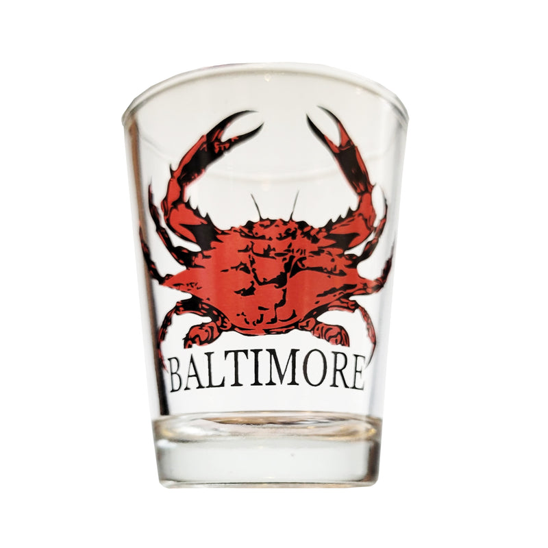 Baltimore Red Crab Shot Glass
