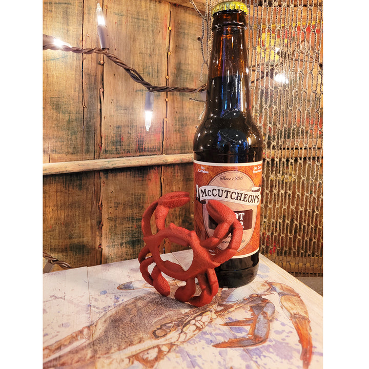 Cast Iron Bottle Opener - Crab Red (scene)