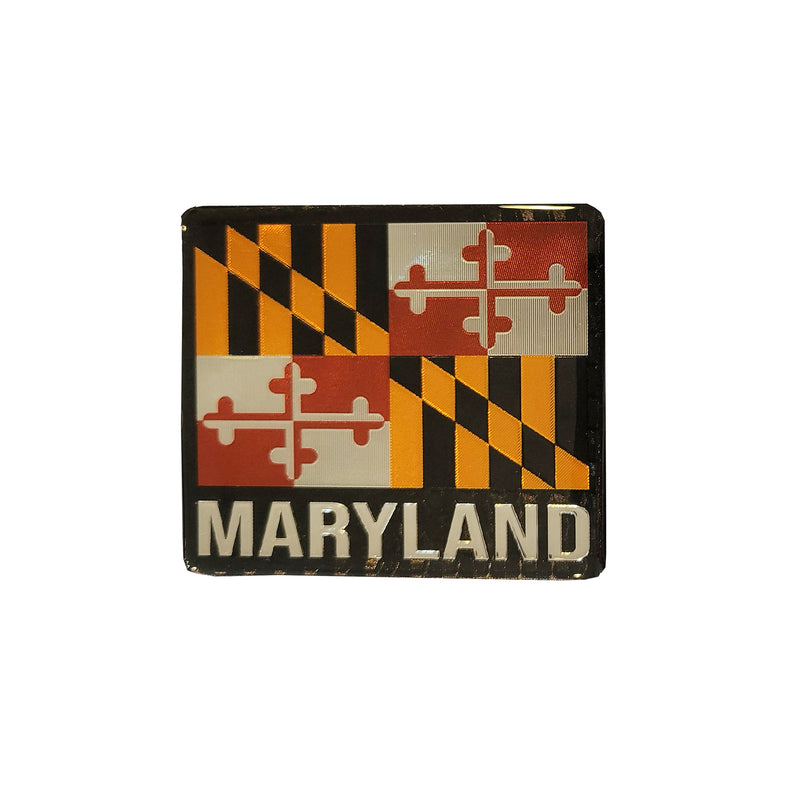 Maryland Flag Foil Epoxy Magnet