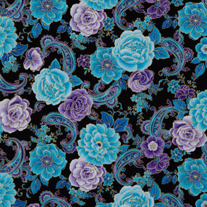 Rich Floral Paisley Fabric Swatch