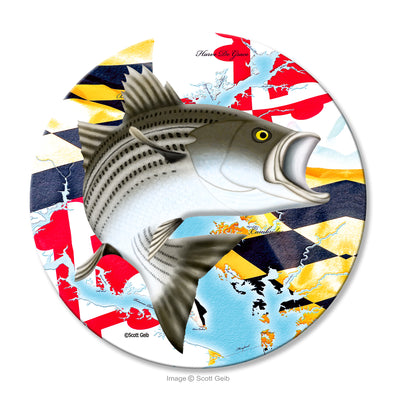 Rockfish Chesapeake Bay Maryland Flag Neoprene Coaster