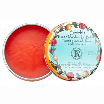Rosebud's Rose & Mandarin Lip Balm Tin Open