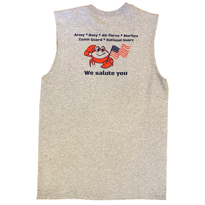 Salute Crab Sleeveless T-Shirt - Men's Back