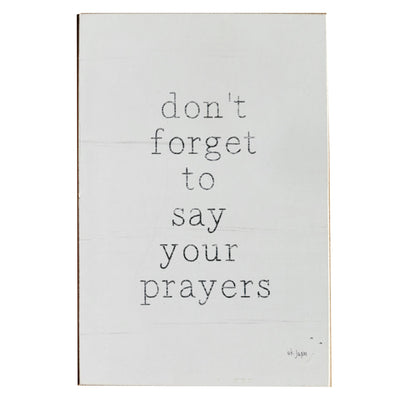 Print Block - Don't forget to say your prayers
