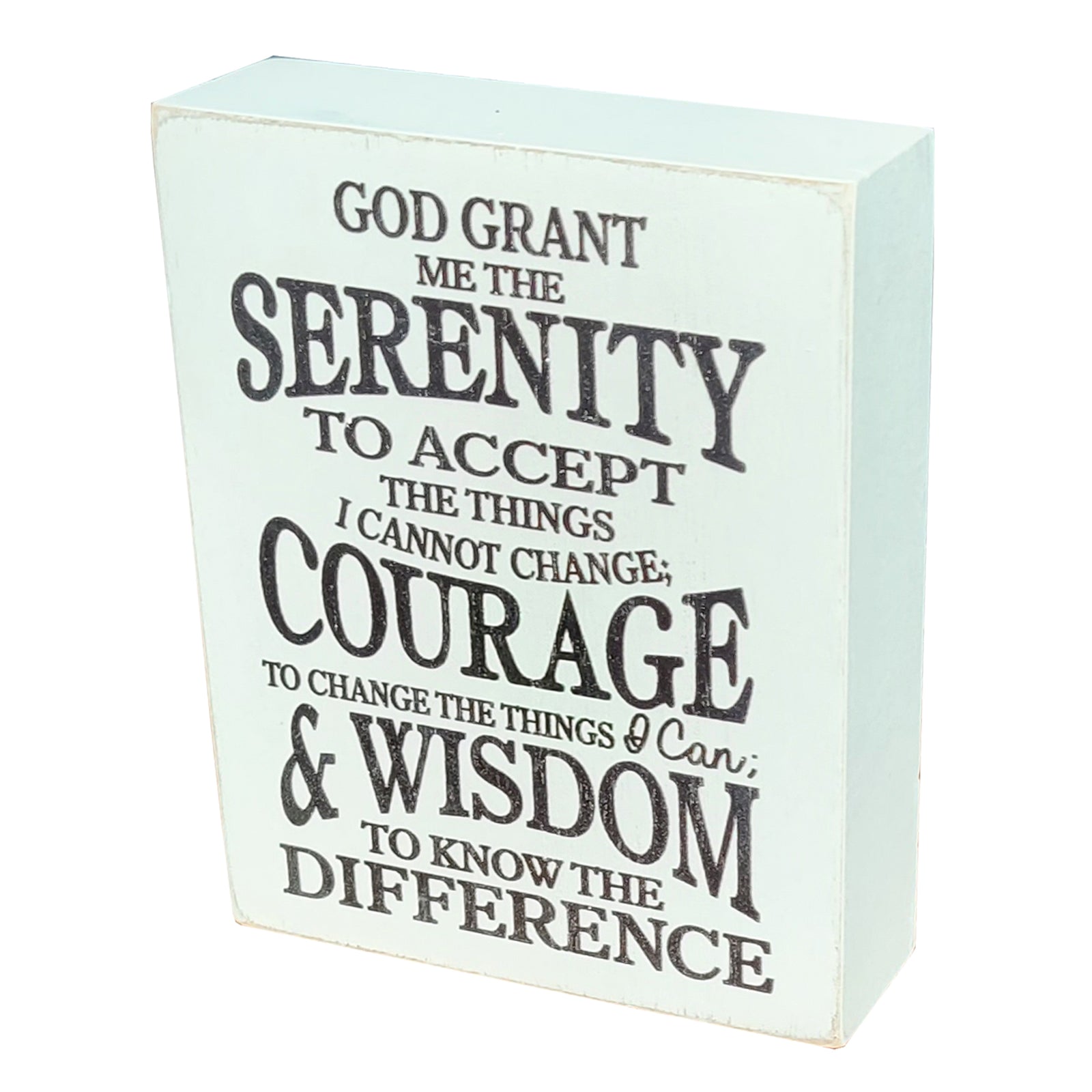 Serenity Prayer Tabletop Wood Block