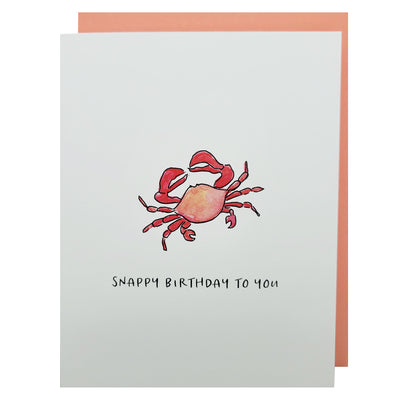 Snappy Birthday Red Crab Note Card