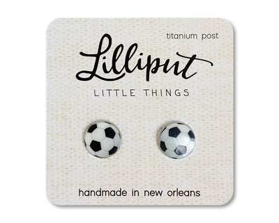 Soccer Ball Lilliput Earrings