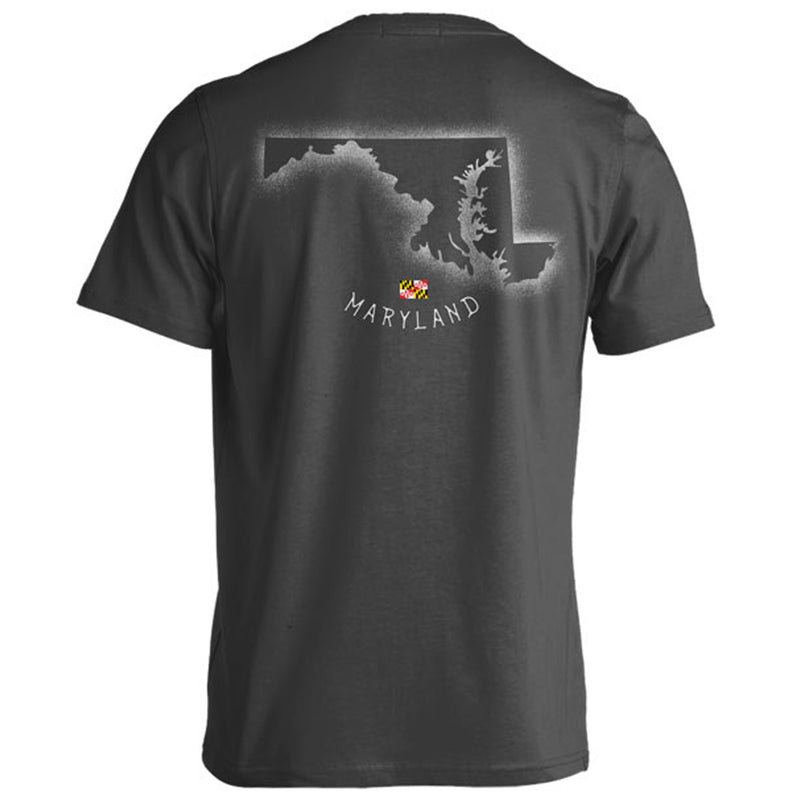 Speckled Maryland State Gray T-Shirt